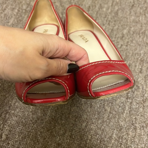 Prada red patent leather wedge shoes size 38.5. - Picture 6 of 6